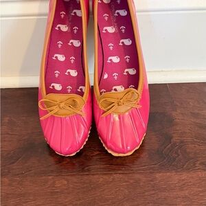 Women’s Pink and Tan Ballet Flats - Brand Unspecified